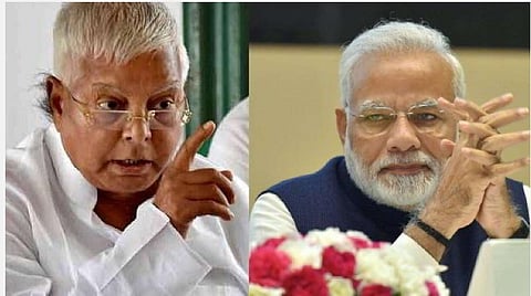 ராஷ்ட்ரிய ஜனதா தளக் கட்சித் தலைவர் லாலு பிரசாத் யாதவ் , பிரதமர் மோடி | கோப்புப்படம்