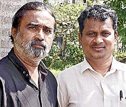 கோவை மாநகர காவல் ஆணையர் அலுவலகத்துக்கு வந்த ஜோ என்ற குட்டி, நாசர்.படம்: ஜெ.மனோகரன்