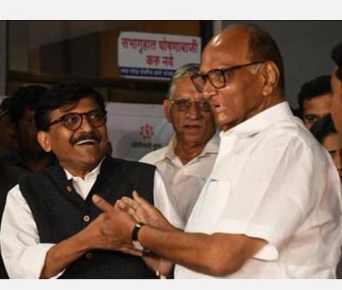 சிவசேனா எம்.பி. சஞ்சய் ராவத், தேசியவாத காங்கிரஸ் தலைவர் சரத் பவார் | கோப்புப்படம்