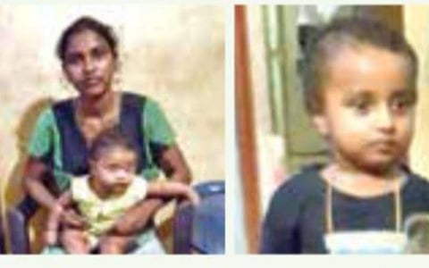 6 மாத கைக்குழந்தையுடன் விஜி, (அடுத்த படம்) குழந்தை பிரியா