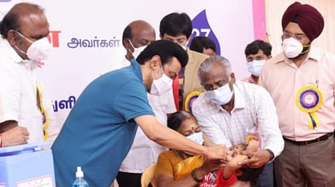தமிழகத்தில் போலியோ சொட்டு மருந்து முகாமை முதல்வர் ஸ்டாலின் தொடங்கி வைத்தார்