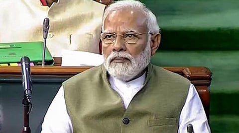 நாடாளுமன்ற பட்ஜெட் கூட்டத் தொடரின் இரண்டாவது அமர்வு நேற்று தொடங்கியது. இதில், மக்களவை கூட்டத்தில் பங்கேற்ற பிரதமர் நரேந்திர மோடி. படம்: பிடிஐ