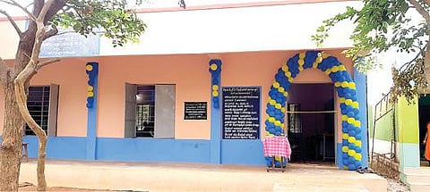 கோட்டையூரில் அ.க.அறக்கட்டளை சார்பில் சீரமைக்கப்பட்ட அழ.வள்ளியம்மை ஆச்சி நினைவு ஊராட்சி ஒன்றிய நடுநிலைப் பள்ளி.