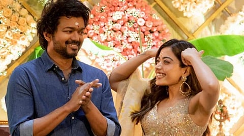 விஜய் 66 பூஜையில், விஜய், ராஷ்மிகா மந்தனா