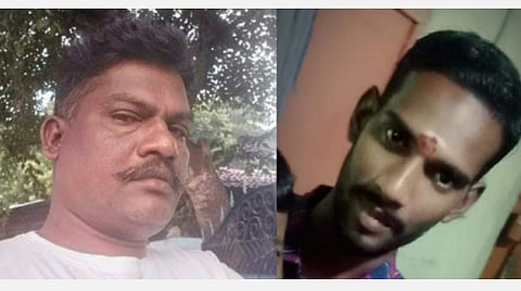 முதல் படம் : நன்னிலம் வட்டார வளர்ச்சி அலுவலர் மகேஸ்வரன் | இரண்டாம் படம் : தற்கொலை செய்து கொண்ட இளைஞர் மணிகண்டன்