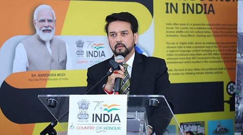 'வெளிநாட்டு படங்களை இந்தியாவில் படம்பிடிக்க 2 சலுகை திட்டங்கள்' - கேன்ஸ் விழாவில் மத்திய அமைச்சர் அறிவிப்பு