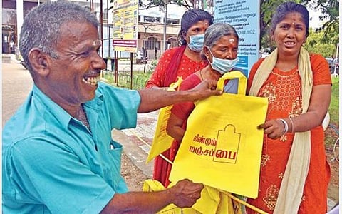 மஞ்சள் பை திட்டத்தால் 20 சதவீதம் பிளாஸ்டிக் பயன்பாடு குறைந்தது - அமைச்சர் மெய்யநாதன் தகவல்
