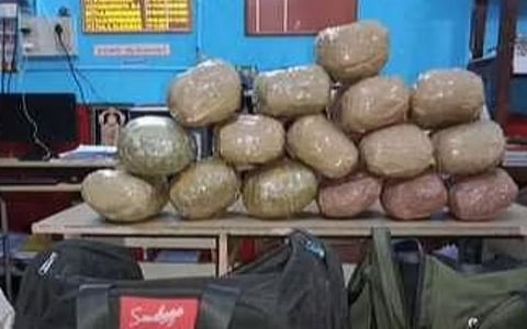 செங்கை ரயில் நிலையத்தில் 10 கிலோ கஞ்சா பறிமுதல்