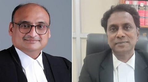 சென்னை உயர் நீதிமன்ற கூடுதல் நீதிபதிகளாக பதவியேற்றுக் கொண்ட நீதிபதிகள் சுந்தர் மோகன் மற்றும் கே.குமரேஷ் பாபு