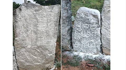 நாட்றாம்பள்ளி அருகே கி.பி.12-ம் நூற்றாண்டைச் சேர்ந்த கல்வெட்டுகள் கண்டெடுப்பு