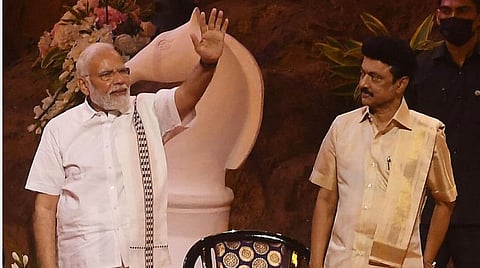 44-வது செஸ் ஒலிம்பியாட் தொடக்க விழாவில் பிரதமர் மோடி, தமிழக முதல்வர் ஸ்டாலின்