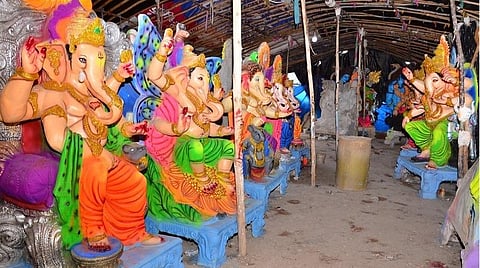 கரோனாவுக்கு பிறகு வரும் விநாயகர் சதூர்த்தி: 2 ஆண்டு ஸ்டாக்கில் இருந்த சிலைகள் விற்பனை