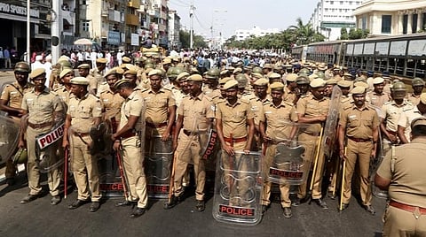 பிஎஃப்ஐ-க்கு தடை: திண்டுக்கல்லில் போலீஸ் பாதுகாப்பு