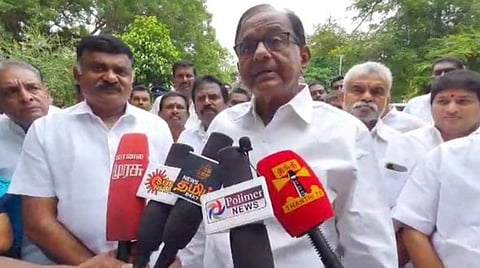 காங்கிரஸ் தலைவர் ப.சிதம்பரம்