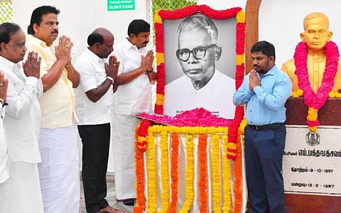 முன்னாள் முதல்வர் பக்தவத்சலம் 125-வது பிறந்த நாள்: அமைச்சர்கள், தலைவர்கள் மரியாதை