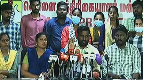 எம்ஆர்பி செவிலியர்கள் சங்க கூட்டமைப்பினர் பேட்டி