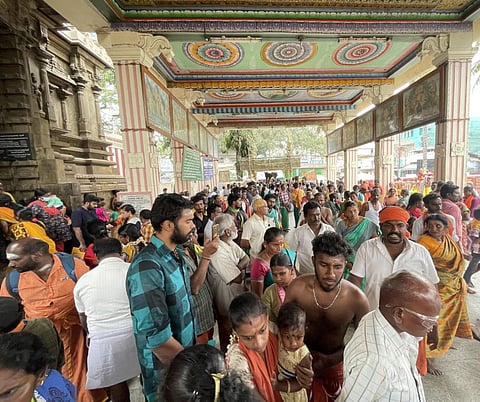 தை கிருத்திகையை முன்னிட்டு பழநியில் தரிசினத்திற்கு குவிந்த பக்தர்கள்