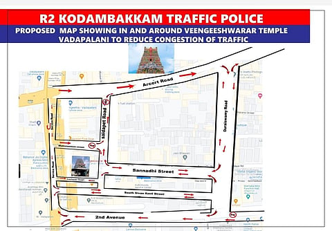 மெட்ரோ ரயில் கட்டுமானப் பணி: ஆற்காடு சாலையில் பிப்.3 முதல் போக்குவரத்து மாற்றம்