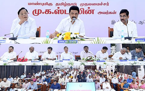 வேலூரில் நடந்த ஆய்வுக் கூட்டத்தில் பங்கேற்ற முதல்வர் ஸ்டாலின்