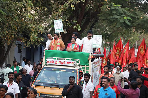 ‘முதல்வன் படம் போல் எனக்கு ஒருநாள் முதல்வர் பதவியை கொடுத்து பாருங்கள்’ - ஈரோடு பிரச்சாரத்தில் சீமான்