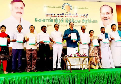 பாமகவின் வேளாண் நிழல் நிதிநிலை அறிக்கை வெளியீடு.