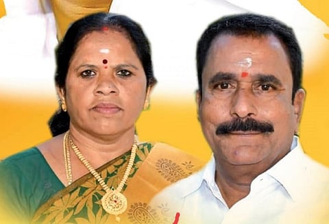 ஶ்ரீவில்லிபுத்தூர் அருகே பேரூராட்சி தலைவர் மற்றும் அவரது கணவர் மீது வன்கொடுமை தடுப்பு சட்டத்தின் கீழ் வழக்குப் பதிவு
