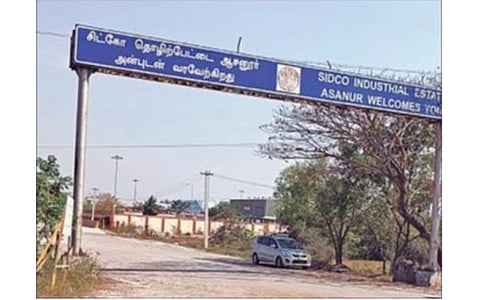 தைவான் ‘போ சென்’ ஷூ தொழிற்சாலை அமைய இருக்கும் ஆசனூர் சிப்காட் வளாகம்.