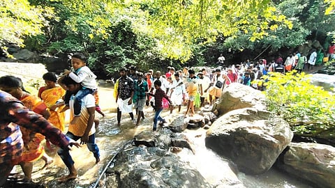 சதுரகிரி மலைப்பாதையில் காட்டாறுகளின் குறுக்கே 7 இடங்களில் இரும்புப் பாலங்கள்: விரைவில் தொடங்கும் பணி