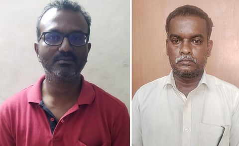 கைதான செந்தில் குமார் மற்றும் வீரமணி