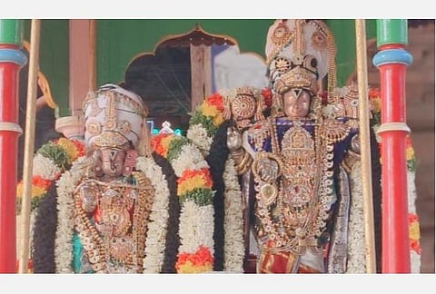 கும்பகோணம் வஞ்சுளவல்லி தாயார் சமேத சீனிவாசப்பெருமாள் கோயிலில் பங்குனி தேர்த் திருவிழா கோலாகலம்