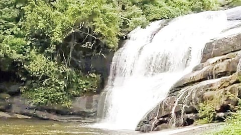 கொடைக்கானல் அருகே பாரதி அண்ணா நகரில் உள்ள ஓராவி அருவி.