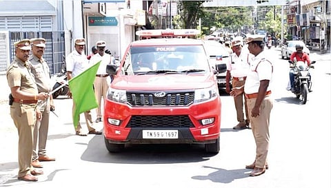 மதுரை - நத்தம் பறக்கும் பாலத்தில் குற்றச் செயல்களை தடுக்க சிறப்பு ரோந்து போலீஸ் படை
