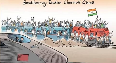 ஜெர்மனி பத்திரிகை வெளியிட்டுள்ள கார்ட்டூன்