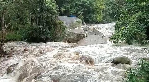 கொடைக்கானல் மலைப்பகுதியில் காட்டாற்று வெள்ளம் - மலைக்கிராம மக்கள் வெளியேற முடியாமல் தவிப்பு