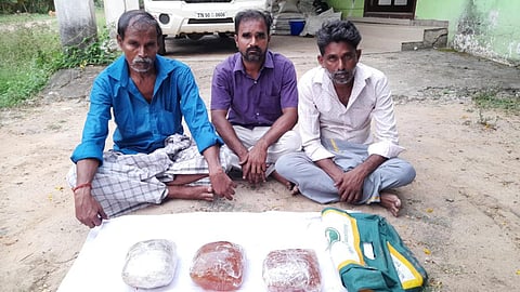திருவாரூர் | வெளிநாட்டுக்கு கடத்த இருந்த ரூ.6 கோடி மதிப்பிலான திமிங்கில எச்சம் பறிமுதல்: 3 பேர் கைது