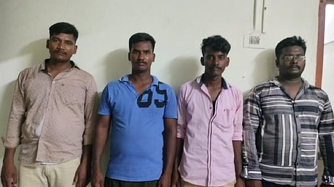 கைது செய்யப்பட்டுள்ள ராணுவ வீரர்கள் உள்ளிட்டோர்.