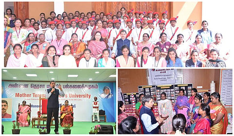 கொடைக்கானல் அன்னை தெரசா பல்கலைக்கழகத்தில் மாணவிகளுடன் நடைபெற்ற கலந்துரையாடல் நிகழ்வில் ஆளுநர் ஆர்.என்.ரவி