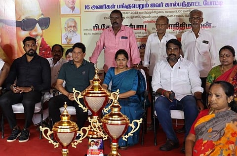 சென்னையில் 16 அணிகள் பங்கேற்கும் ஐவர் கால்பந்தாட்ட போட்டியை தொடங்கிவைத்த டிஎன்சிஏ தலைவர் அசோக் சிகாமணி