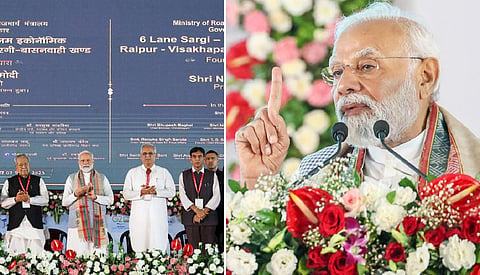 “சத்தீஸ்கர் வளர்ச்சிக்கு தடைச் சுவராக இருப்பது காங்கிரஸ்தான்!” - பிரதமர் மோடி தாக்கு