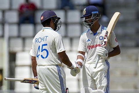 WI vs IND | முதல் டெஸ்ட்டில் சதம் கண்ட ஜெய்ஸ்வால் - செஞ்சுரிக்கு அடுத்த பந்தே ரோகித் அவுட்