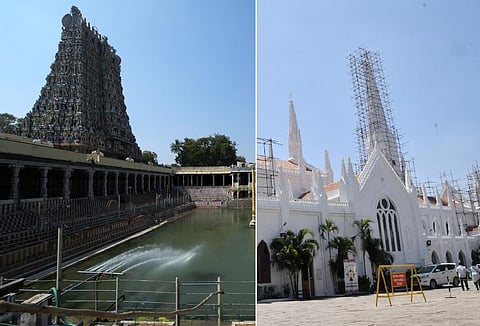 மதுரை மீனாட்சி அம்மன் மற்றும் நாகை வேளாங்கண்ணி மாதா கோயில்கள்