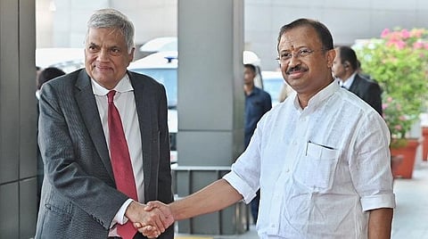 இலங்கை அதிபர் ரணில் விக்ரமசிங்கேவுக்கு டெல்லியில் வரவேற்பு