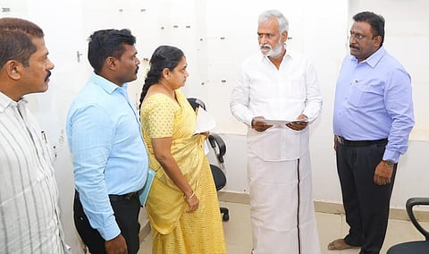 அமைச்சர் சேகர்பாபு ஆய்வு