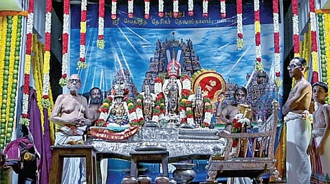 மயிலாப்பூர் ஸ்ரீ வேதாந்த தேசிகர் தேவஸ்தானத்தில் ஸ்ரீனிவாச பெருமாளுக்கு 22 வகை பழங்களால் பலோத்ஸவம்
