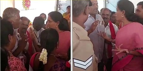 தேர்தல் வந்ததால்தான் ஞாபகம் வருமா? - கரூர் எம்.பி. ஜோதிமணியிடம் வாக்குவாதம் செய்த கிராம பிரமுகர்