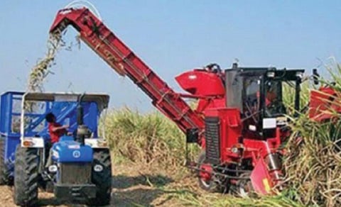 கரும்பு அறுவடைக்காக அறிமுகம் செய்யப்பட்டுள்ள இயந்திரம்