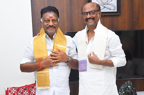 ரஜினிகாந்துடன் ஓ.பன்னீர்செல்வம்