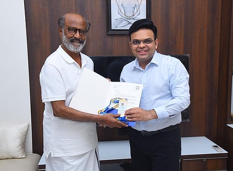 ரஜினிக்கு கோல்டன் டிக்கெட் வழங்கி கவுரவித்த பிசிசிஐ செயலாளர் ஜெய்ஷா