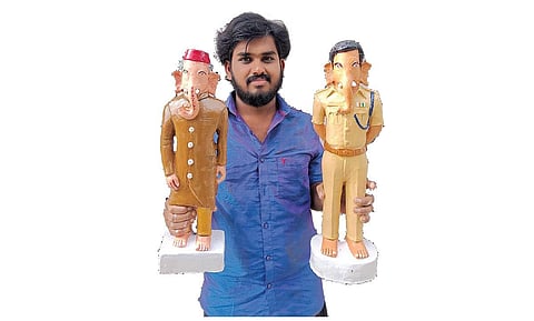 ‘ஜெயிலர்’ விநாயகர் பராக்... - உடுமலை இளைஞர் அசத்தல்
