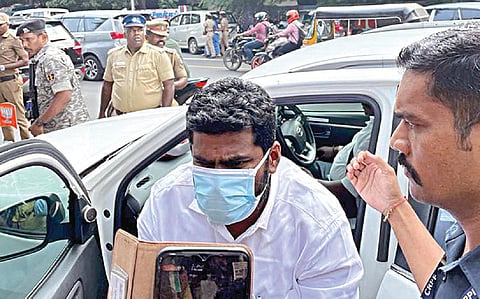 டி.ஆர்.பாலு தொடர்ந்த அவதூறு வழக்கு; சைதாப்பேட்டை நீதிமன்றத்தில் அண்ணாமலை ஆஜர்: திமுக ஃபைல்ஸ் குறித்த தனது கருத்தில் உறுதி